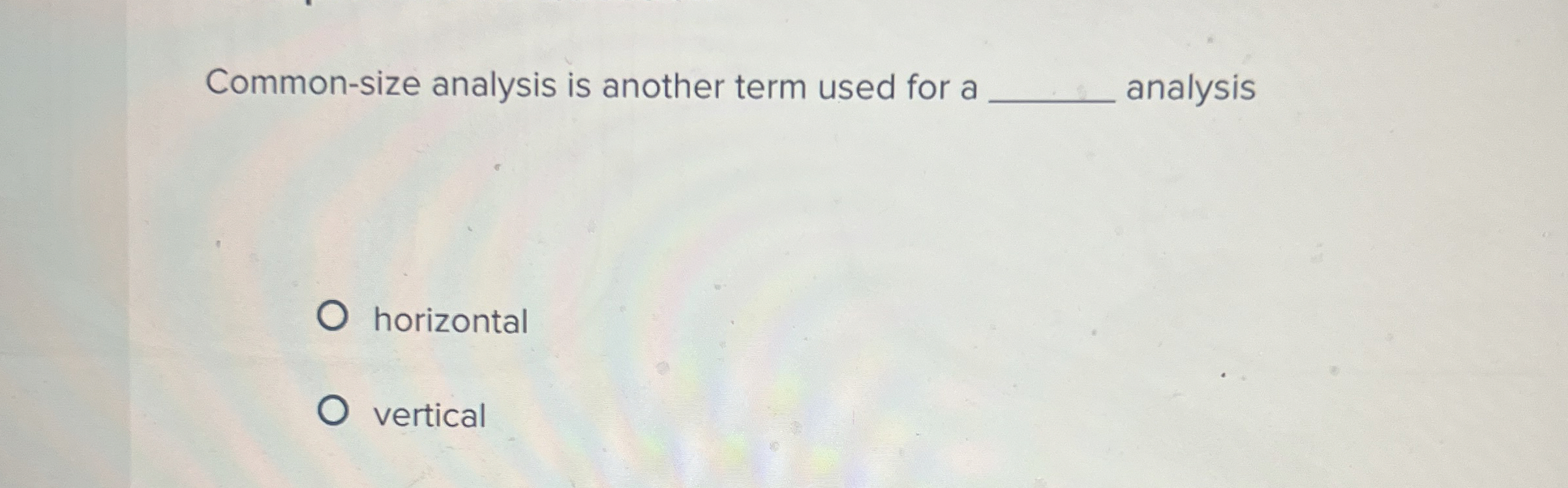 Common - size analysis is another term used for a