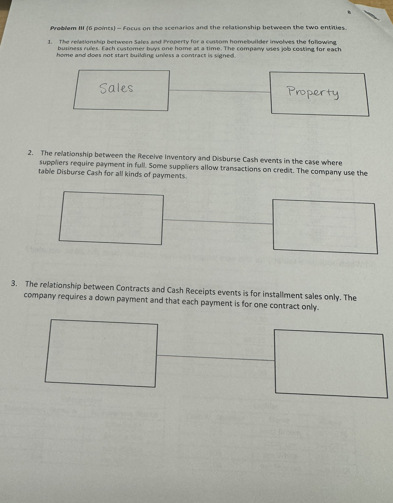 Problem III ( 6 points ) - Focus on the scenarios