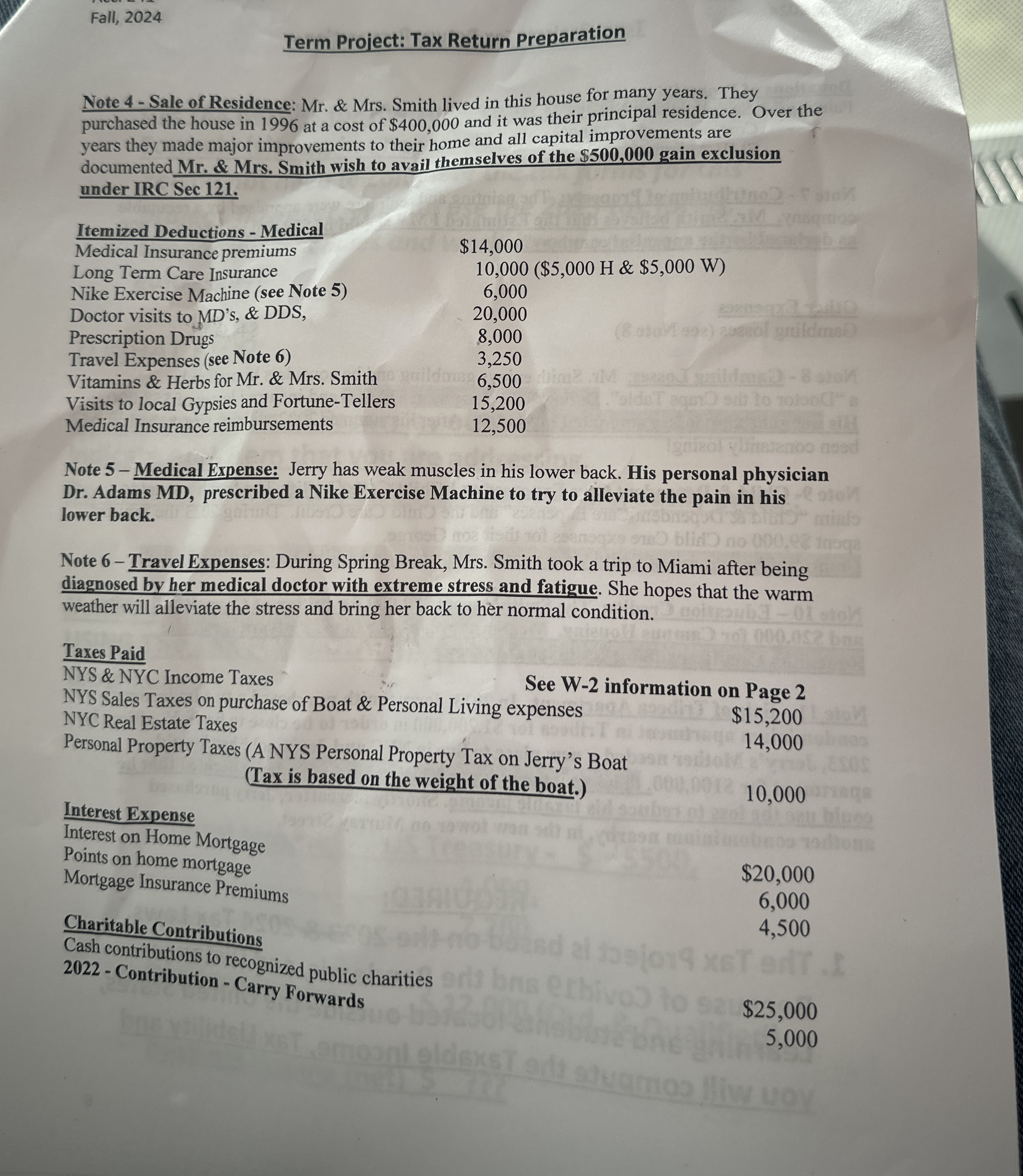 Jerry & Roberta Smith - 2 0 2 3 Tax Returl Family