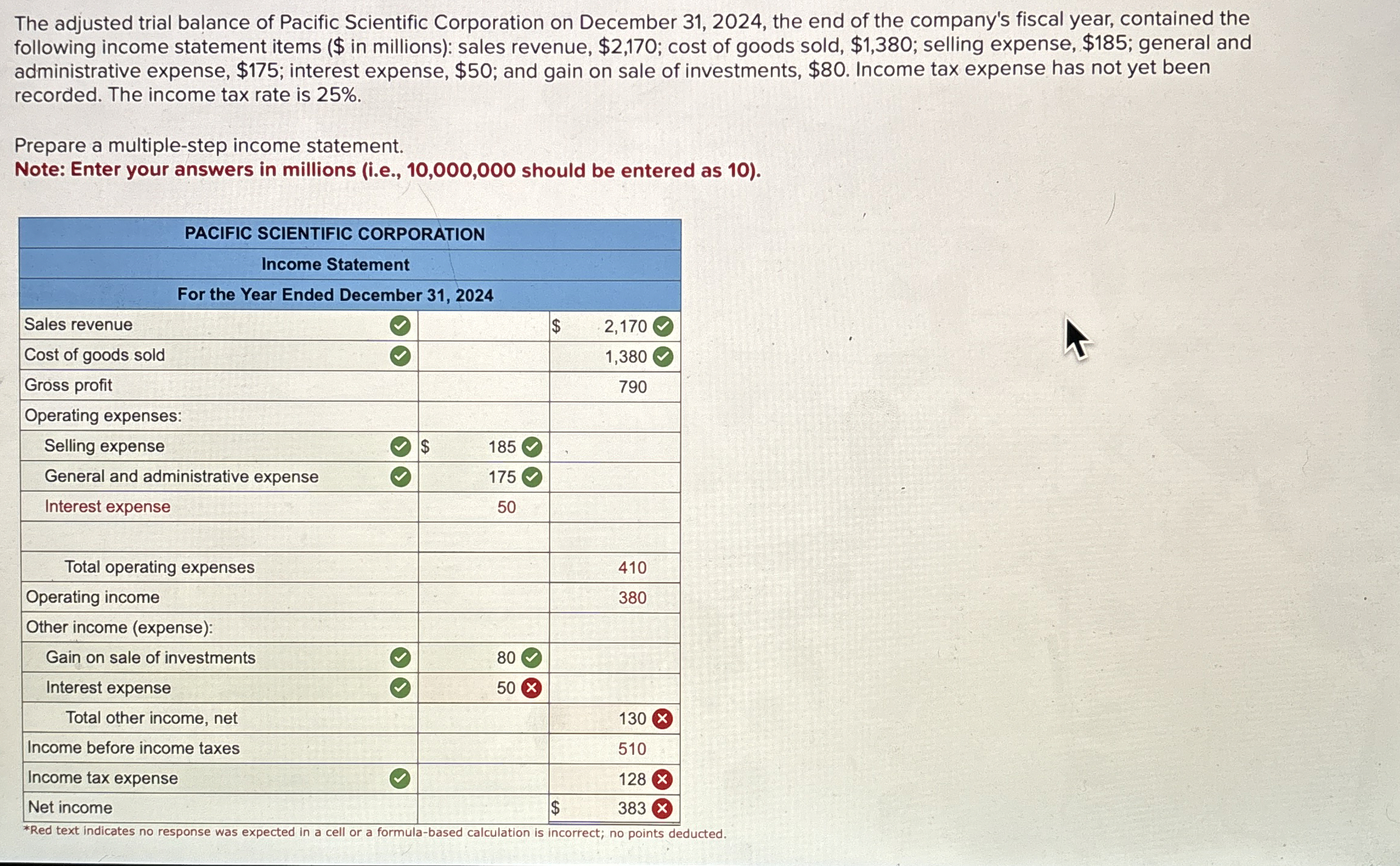 The adjusted trial balance of Pacific Scientific