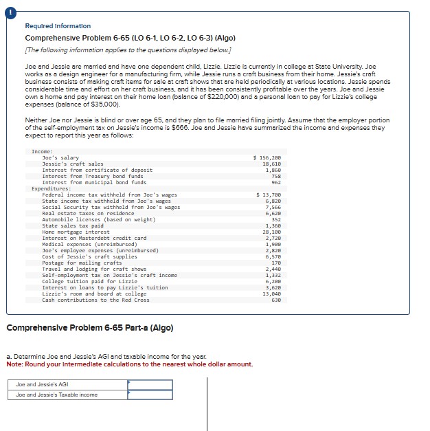 Comprehenslve Problem 6 - 6 5 Part - a ( Algo ) a