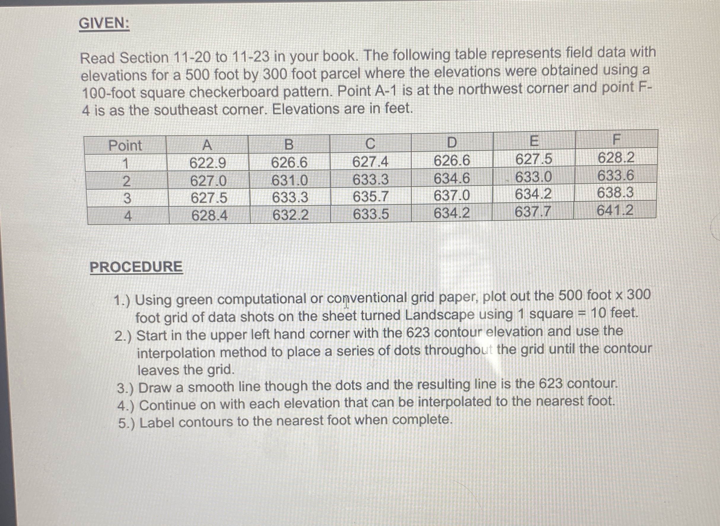 GIVEN: Read Section 1 1 - 2 0 to 1 1 - 2 3 in