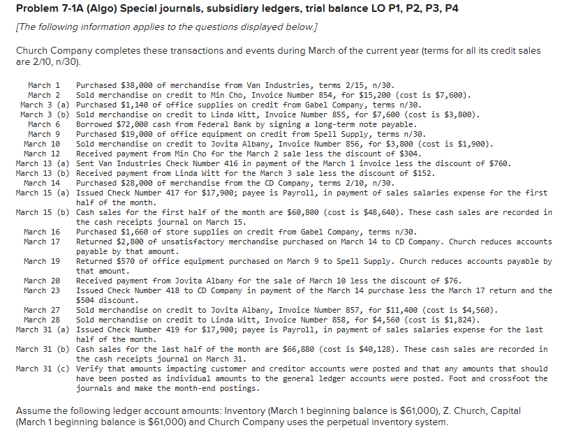 Problem 7 - 1 A ( Algo ) Special journals,