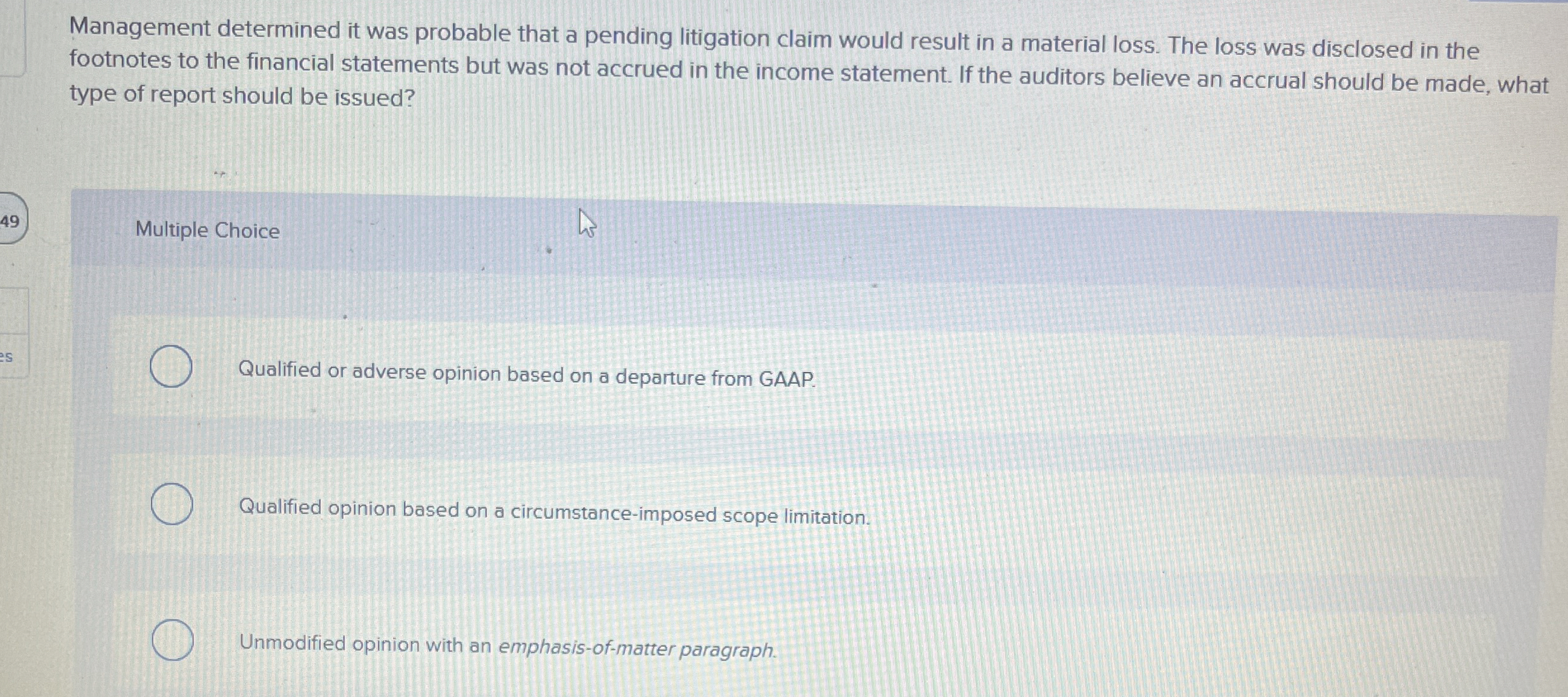 Management determined it was probable that a