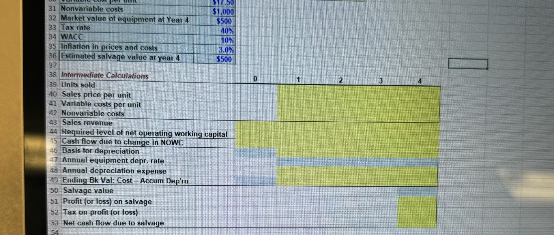 can you make it in excel and put the formulas