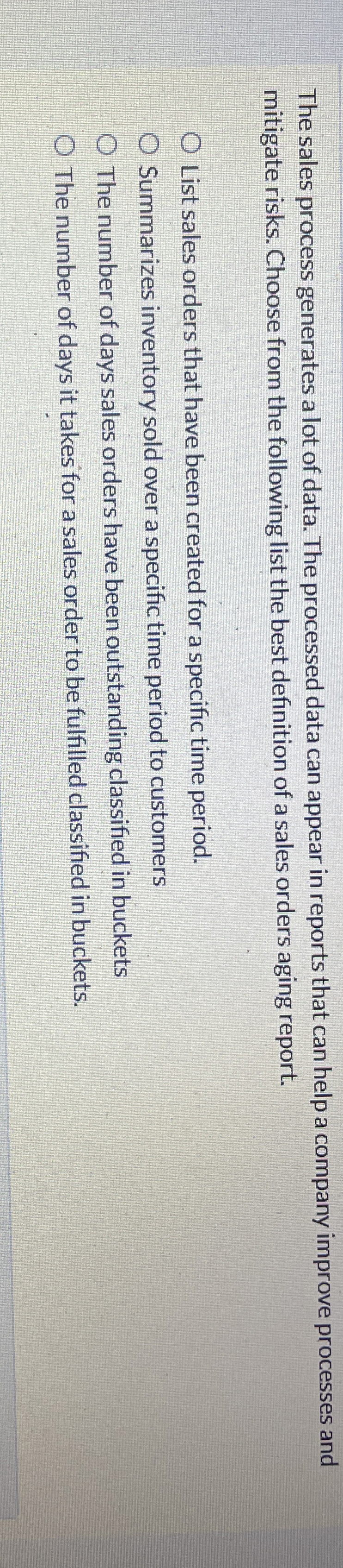 The sales process generates a lot of data. The