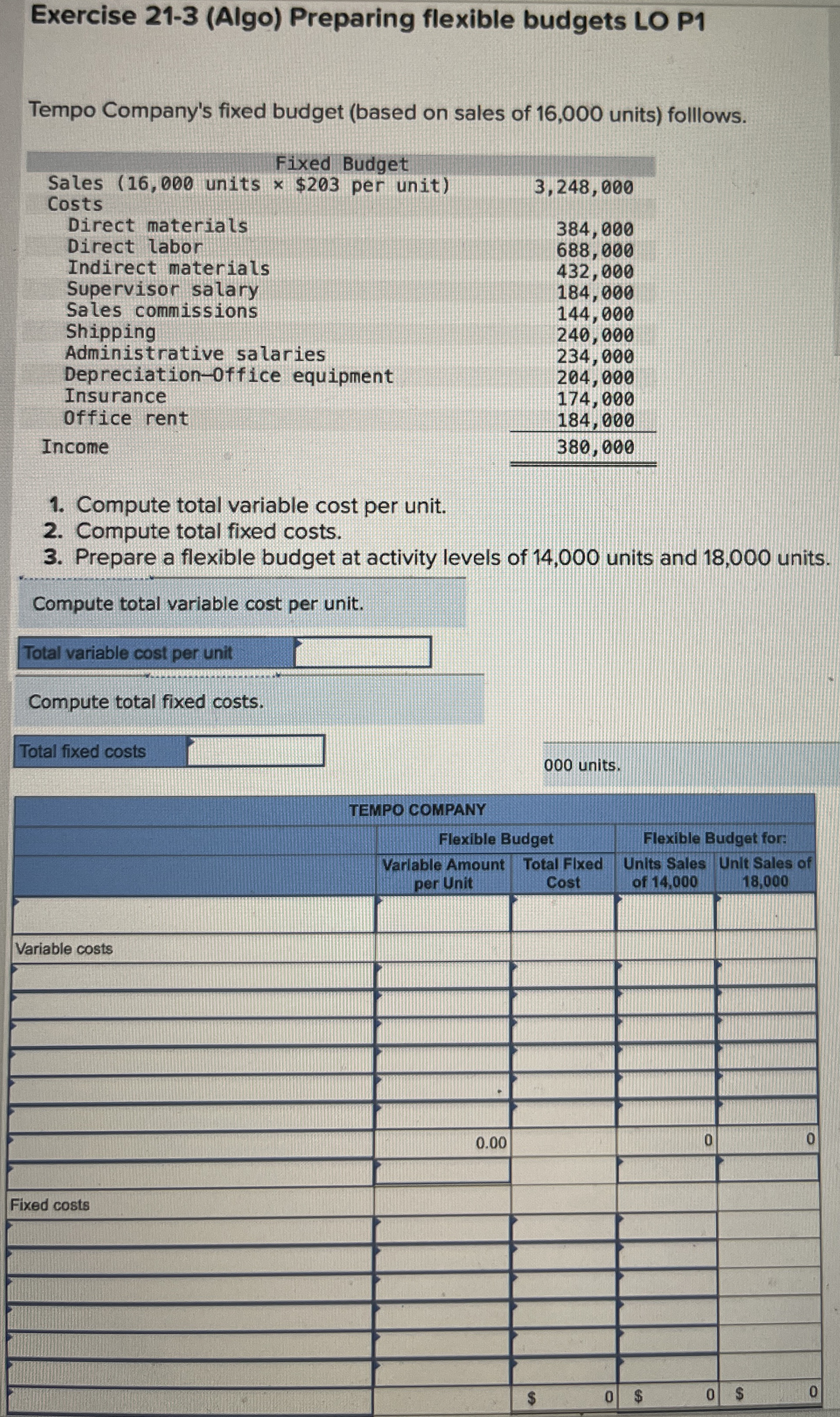 Exercise 2 1 - 3 ( Algo ) Preparing flexible
