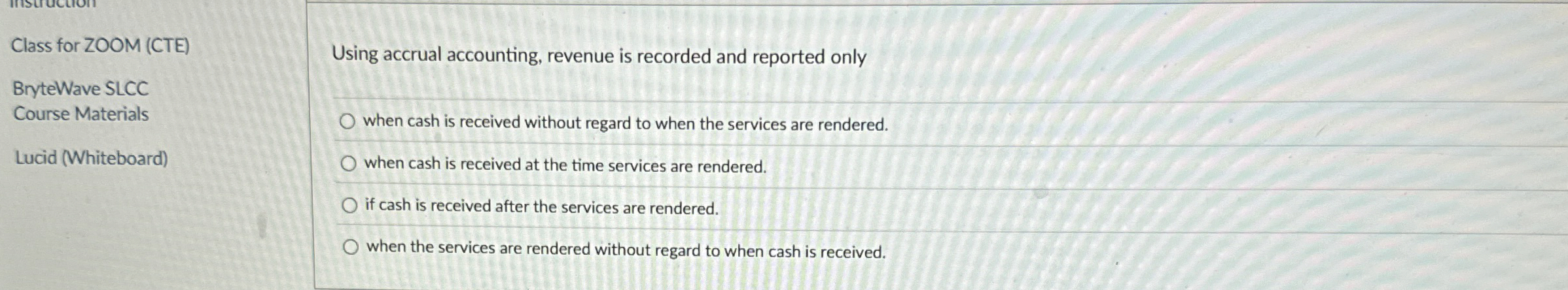 Class for ZOOM ( CTE ) ByteWave SLCC Course
