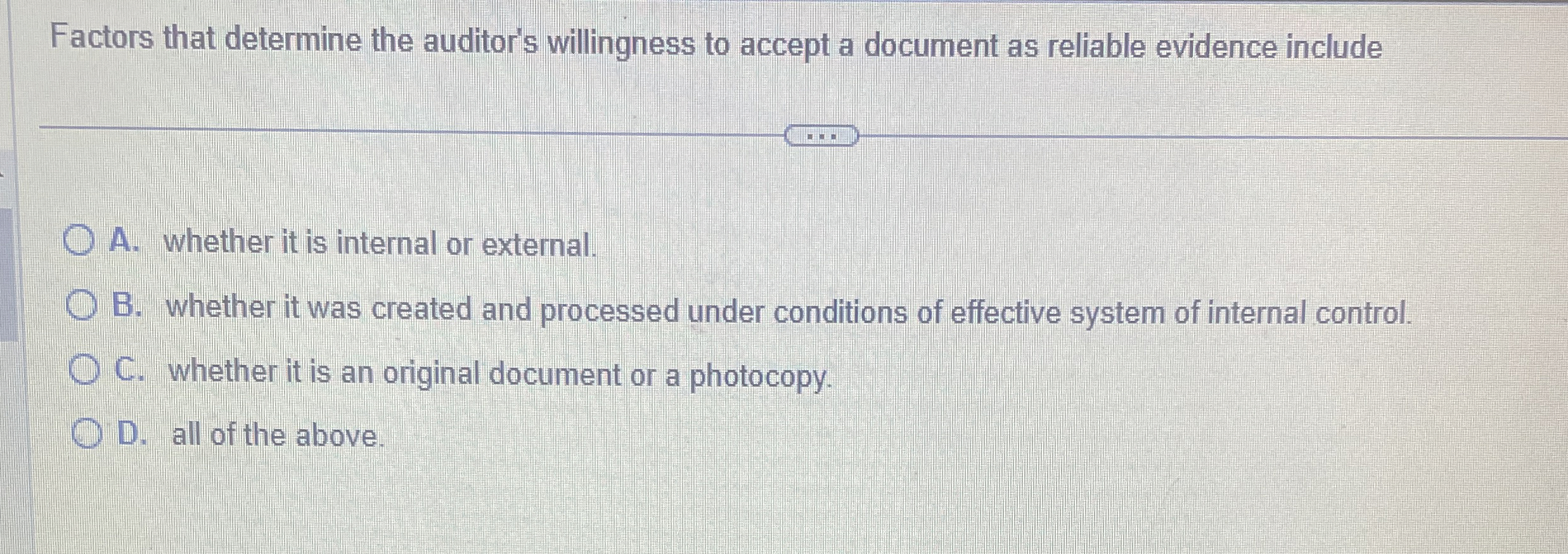 Factors that determine the auditor's willingness