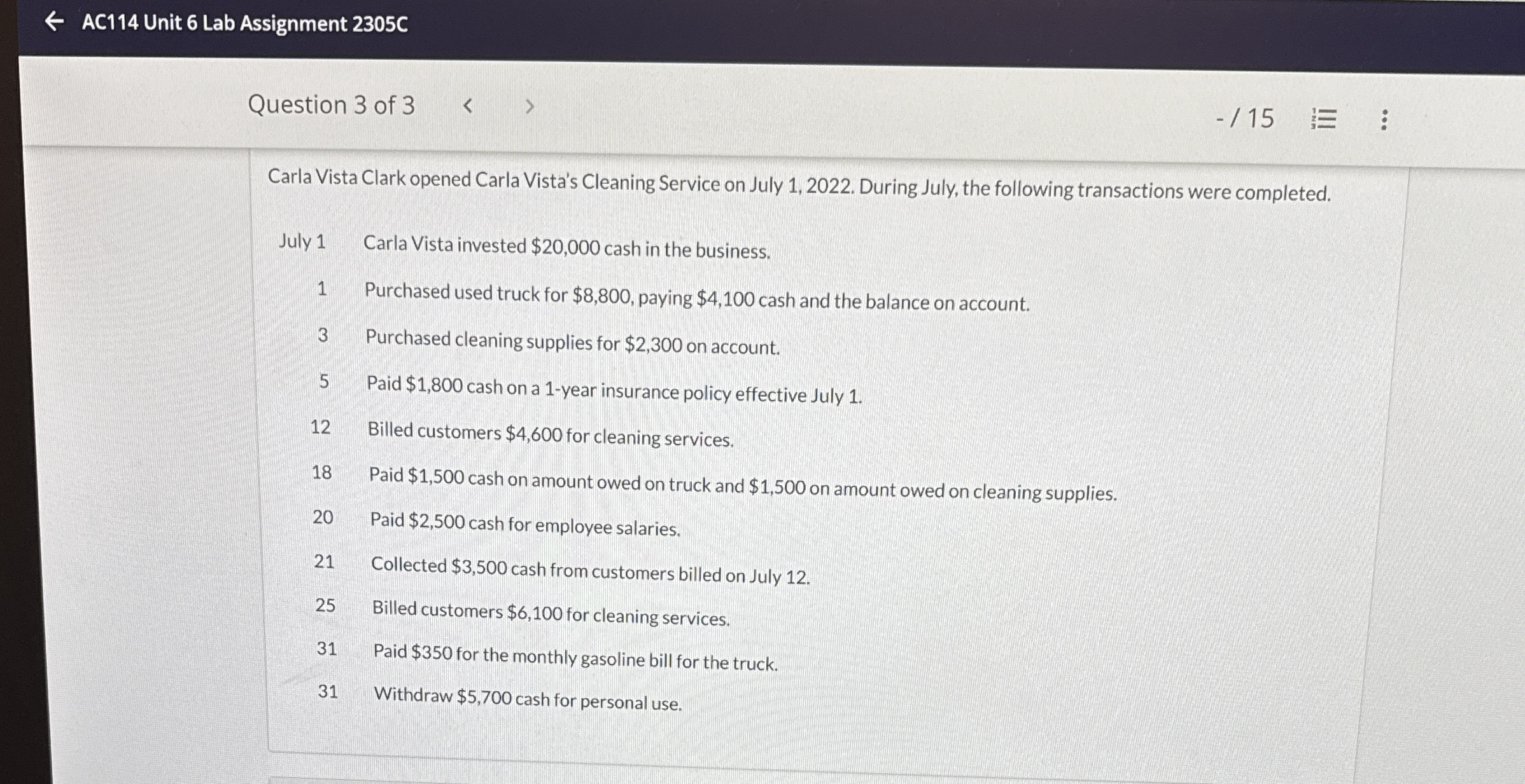 AC 1 1 4 Unit 6 Lab Assignment 2 3 0 5 C Question