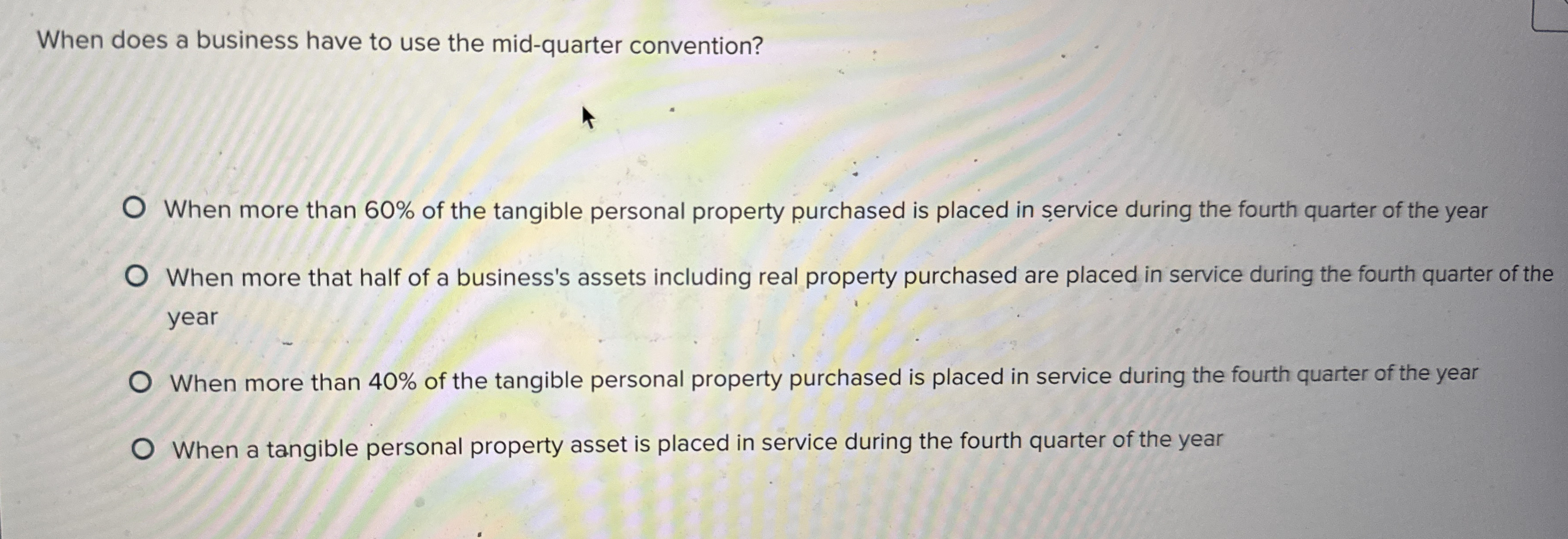 When does a business have to use the mid -