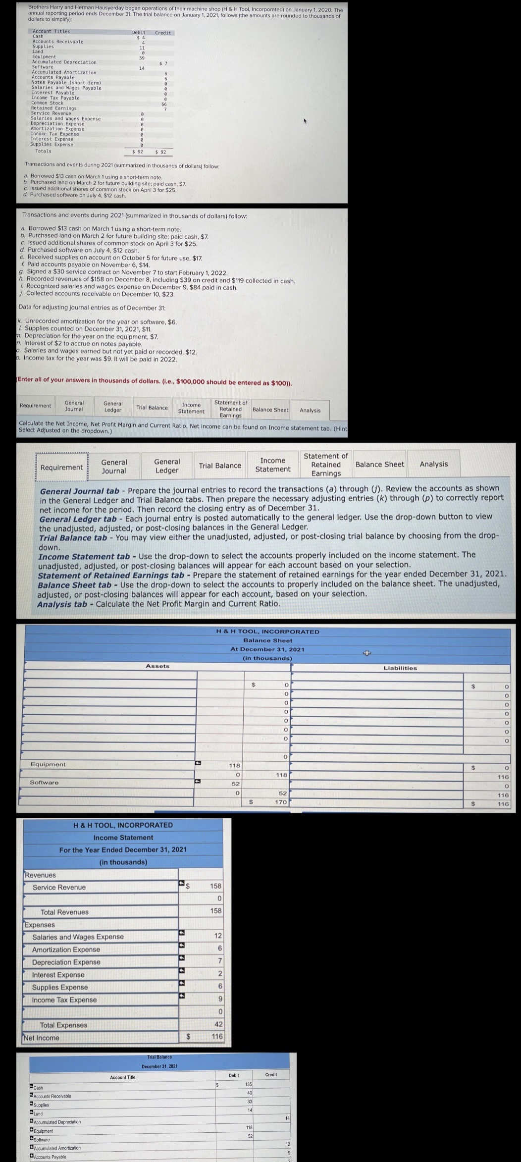 Accounting Practice Project, Struggling on