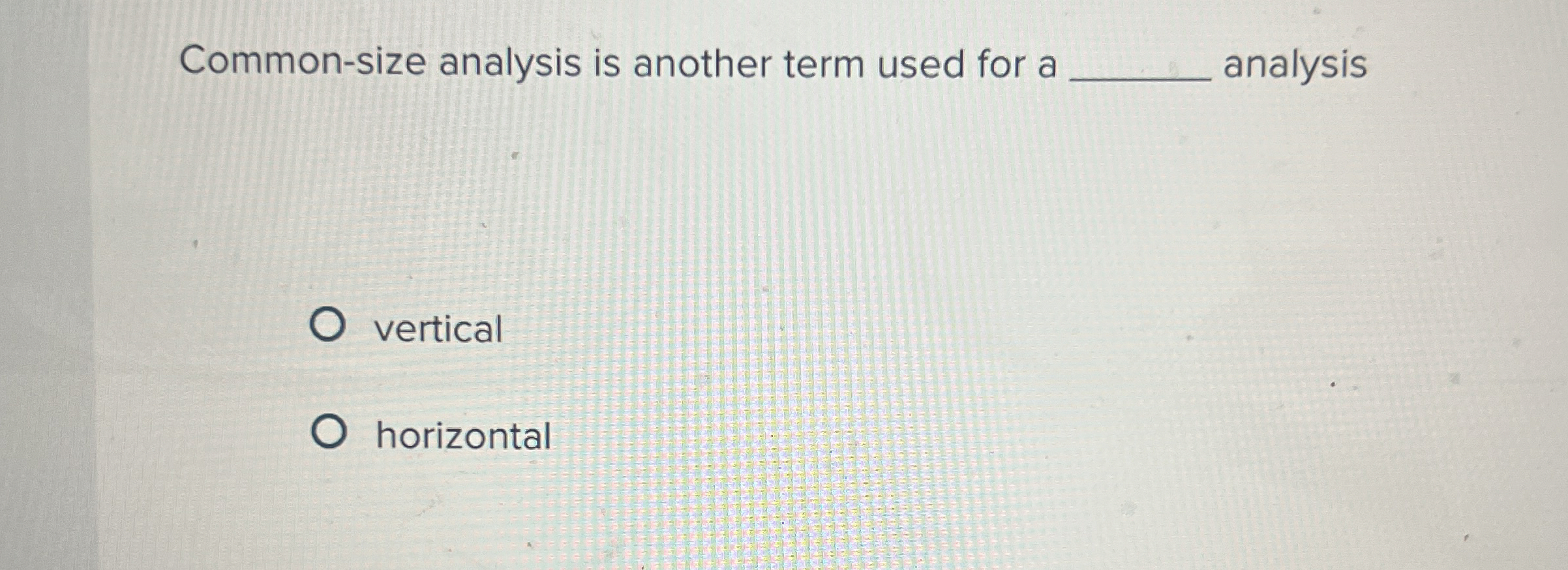 Common - size analysis is another term used for a