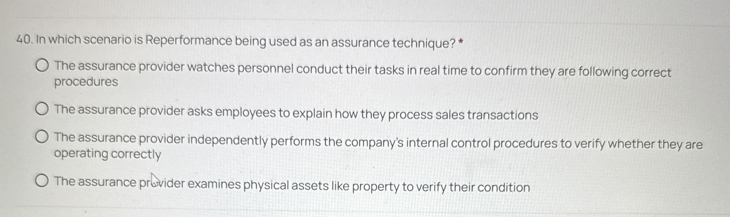 In which scenario is Reperformance being used as