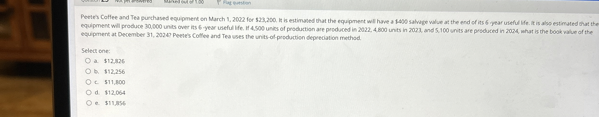 Marked out of 1 . 0 0 P Flag question Peete's