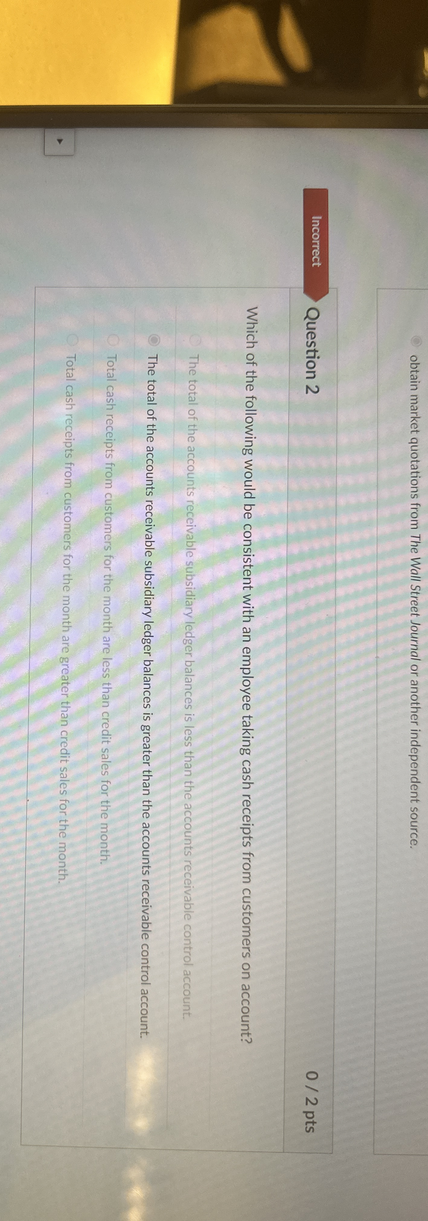 obtain market quotations from The Wall Street