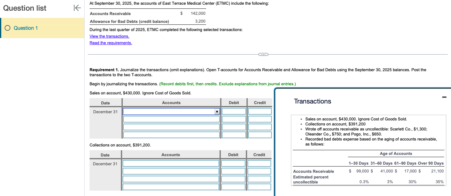At September 3 0 , 2 0 2 5 , the accounts of East