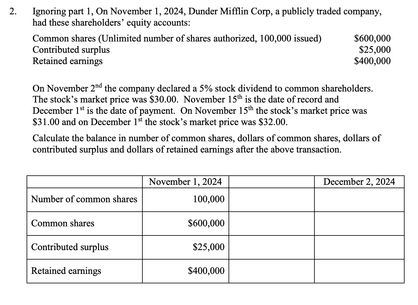 Ignoring part 1 , On November 1 , 2 0 2 4 ,