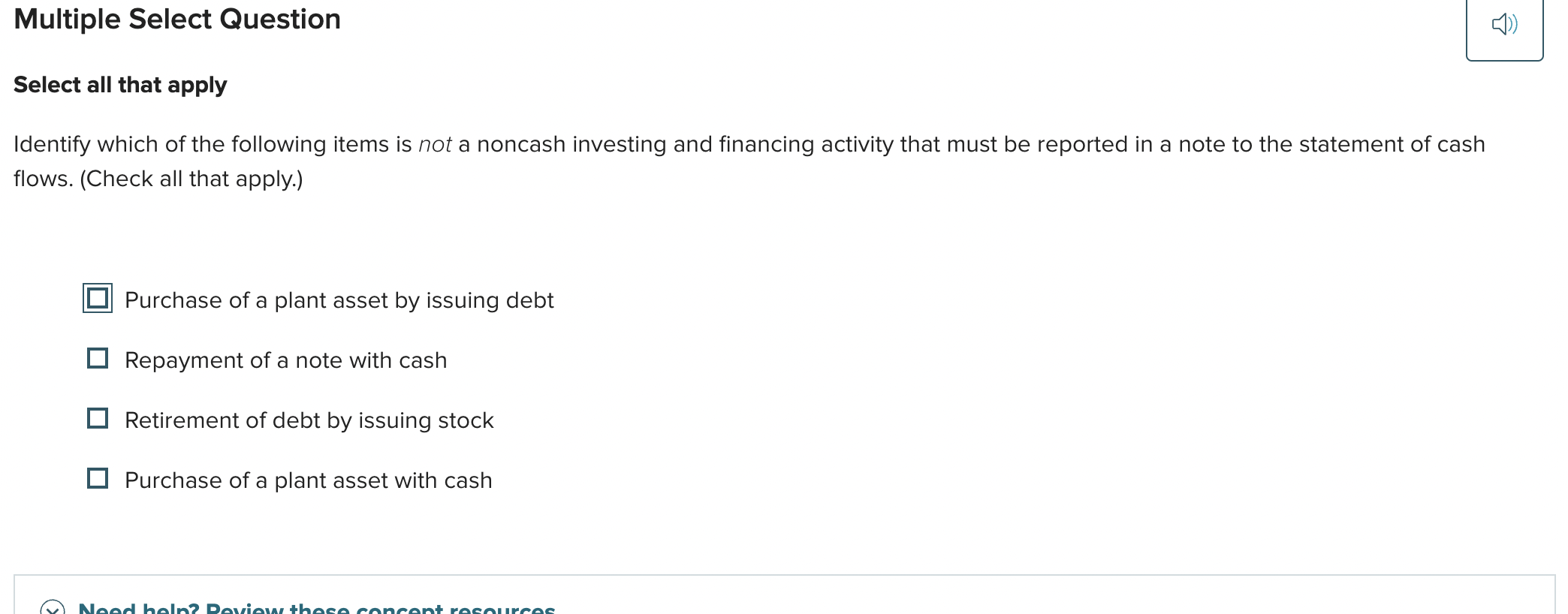 Multiple Select Question Select all that apply
