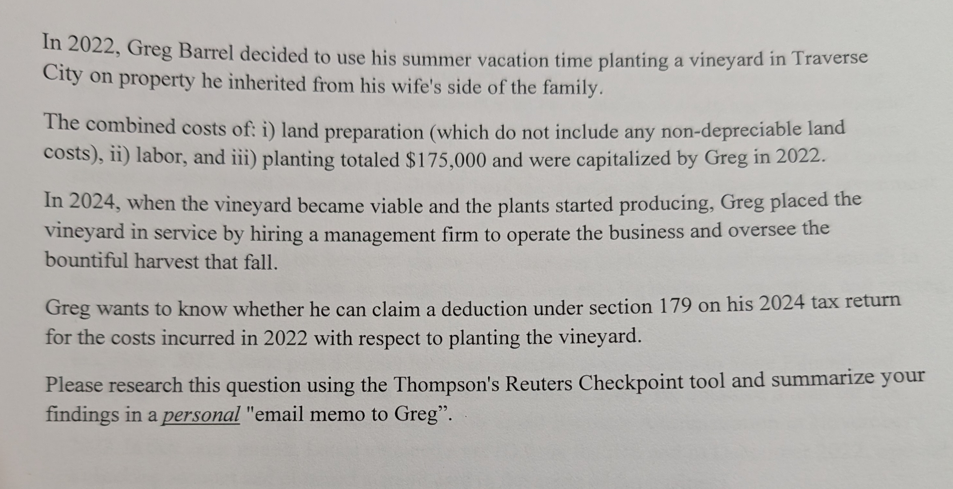 In 2 0 2 2 , Greg Barrel decided to use his