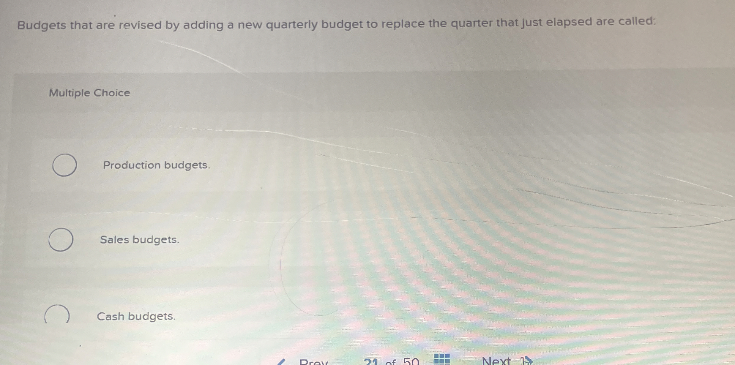 Budgets that are revised by adding a new