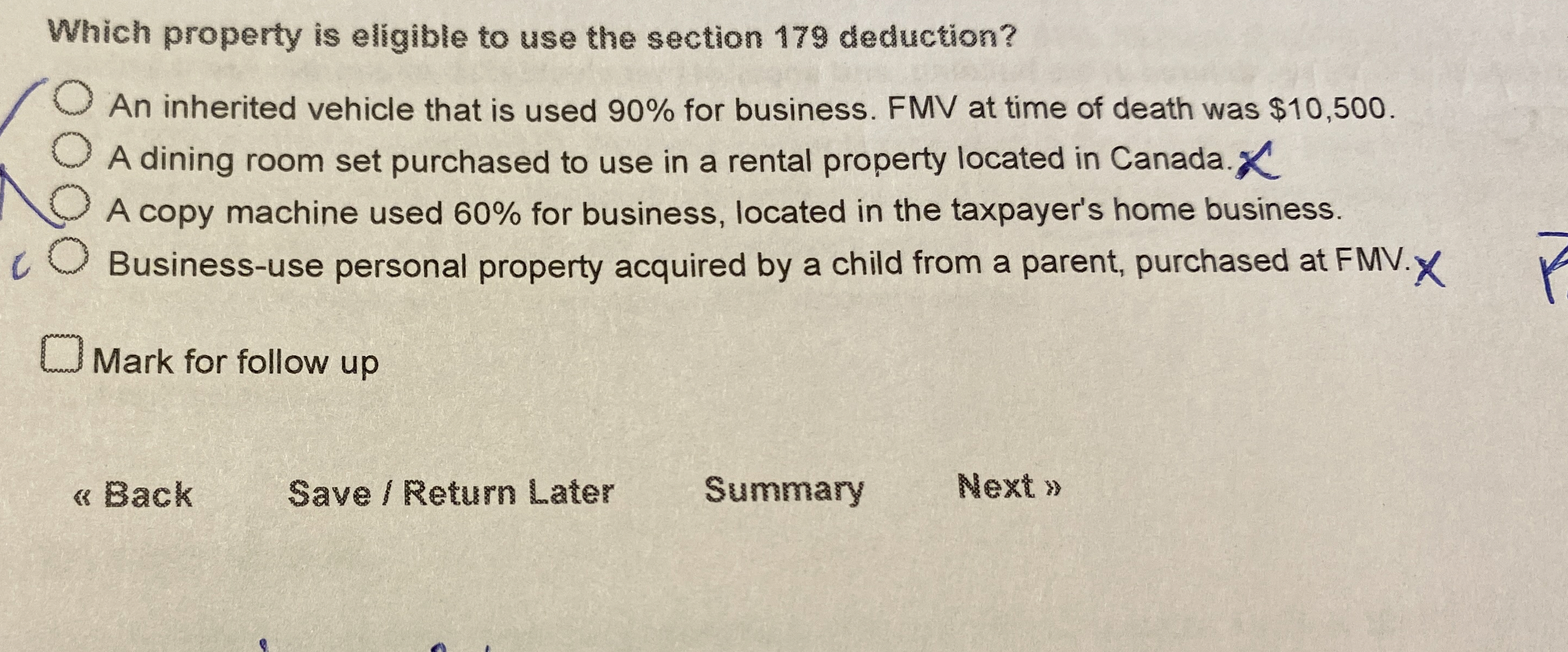 Which property is eligible to use the section 1 7