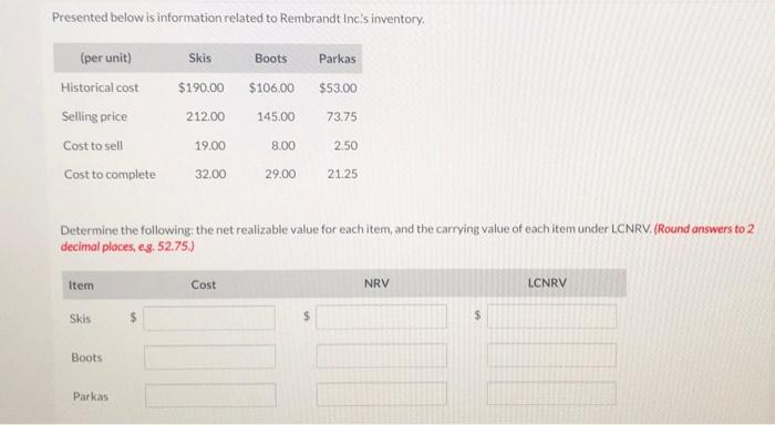 Answer the table below