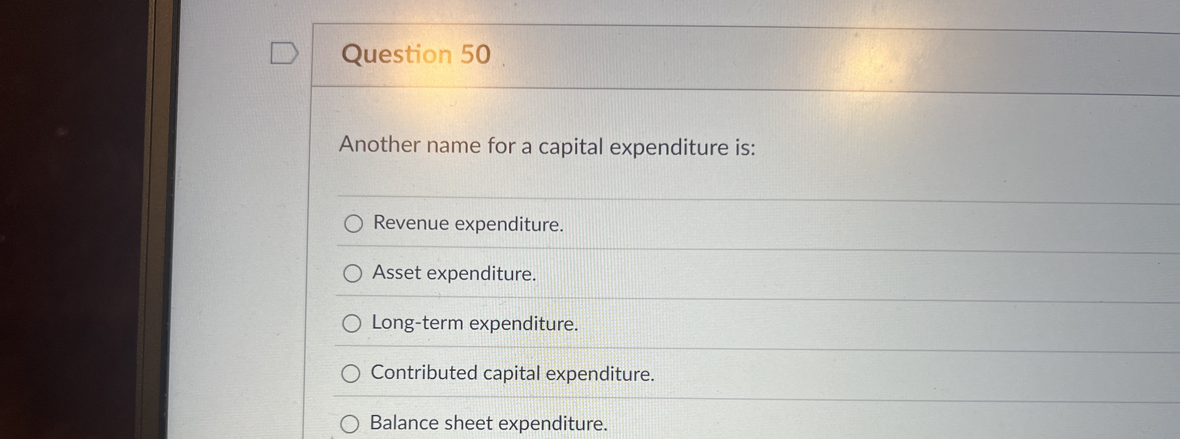 Question 5 0 Another name for a capital