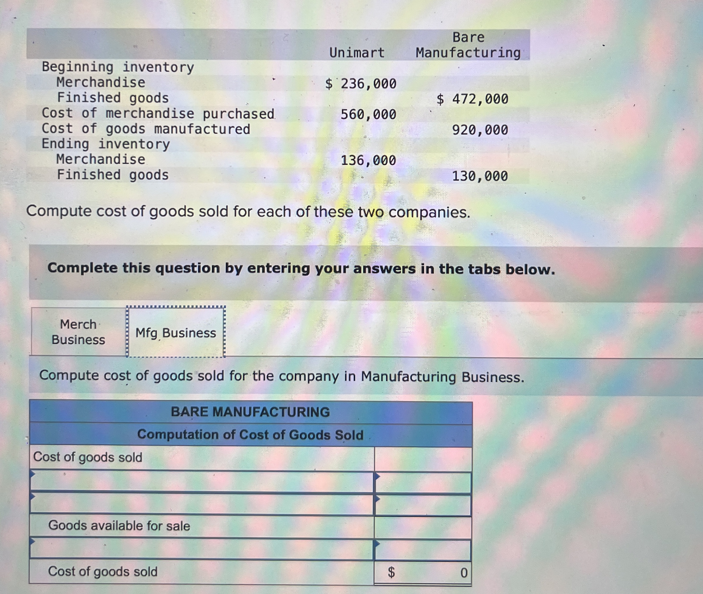\ table [ [ , Unimart, \ table [ [ Bare ] , [