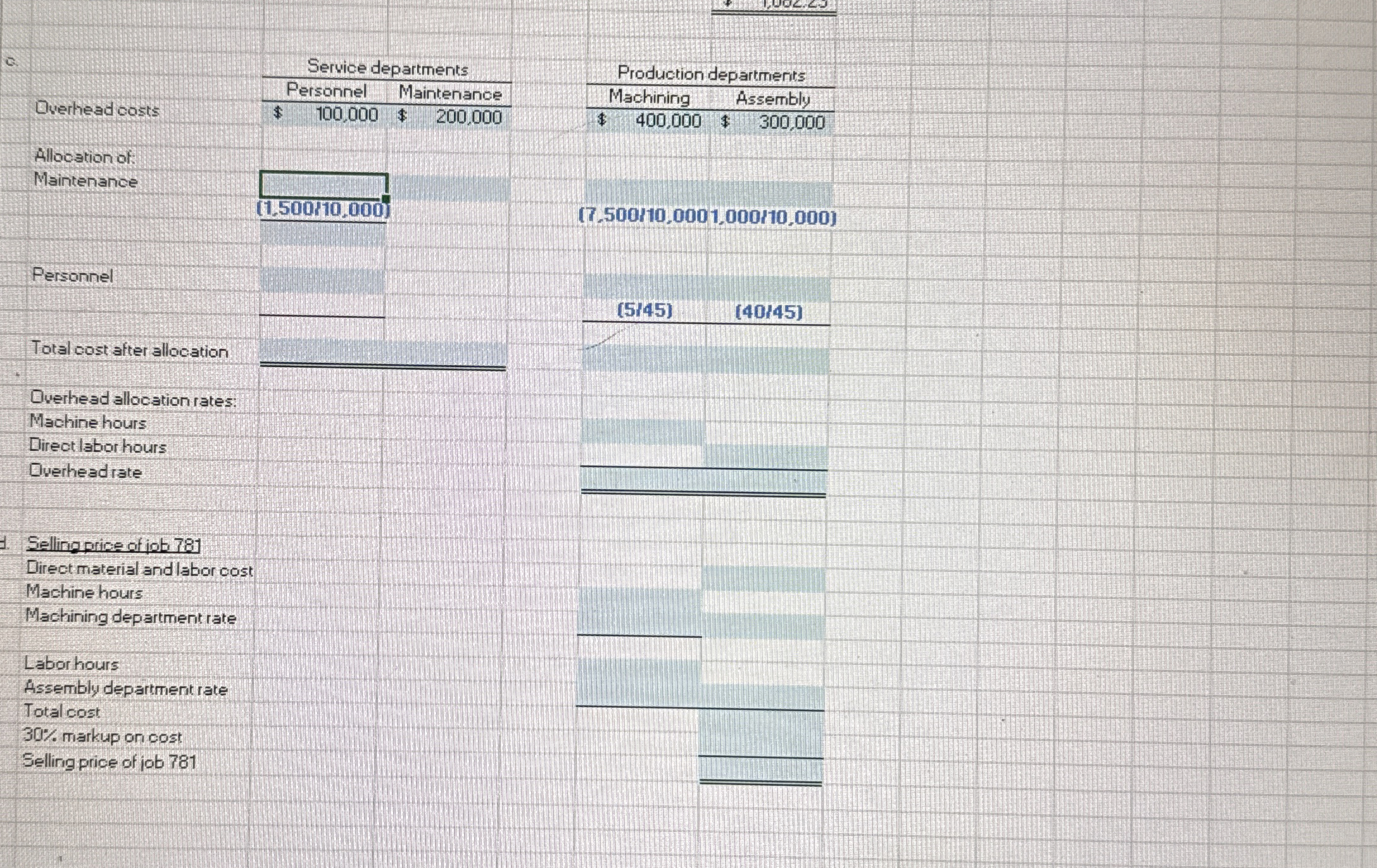 APPENDIX - 0 7 ) Job bid and direct and