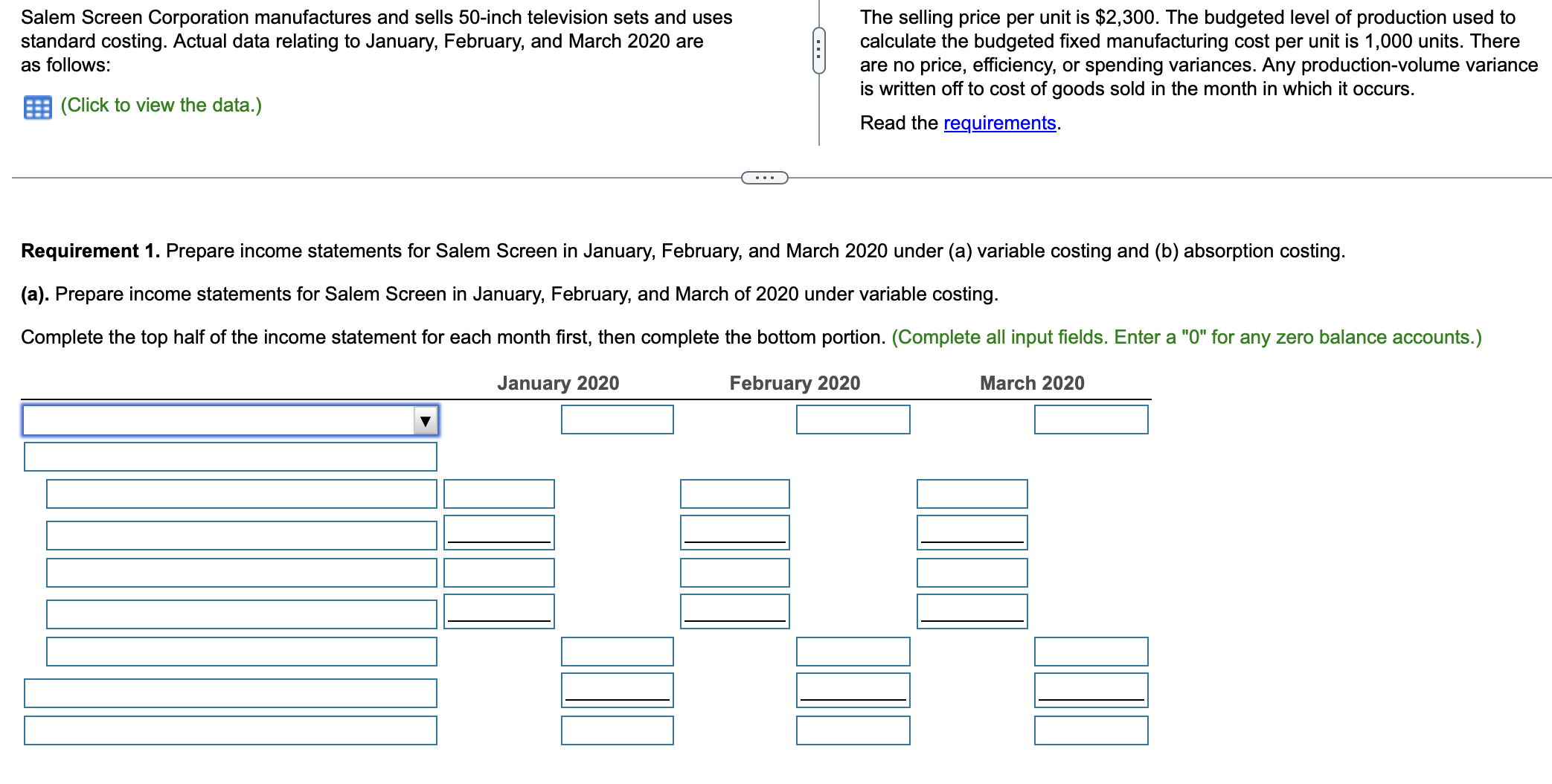 Salem Screen Corporation manufactures and sells 5