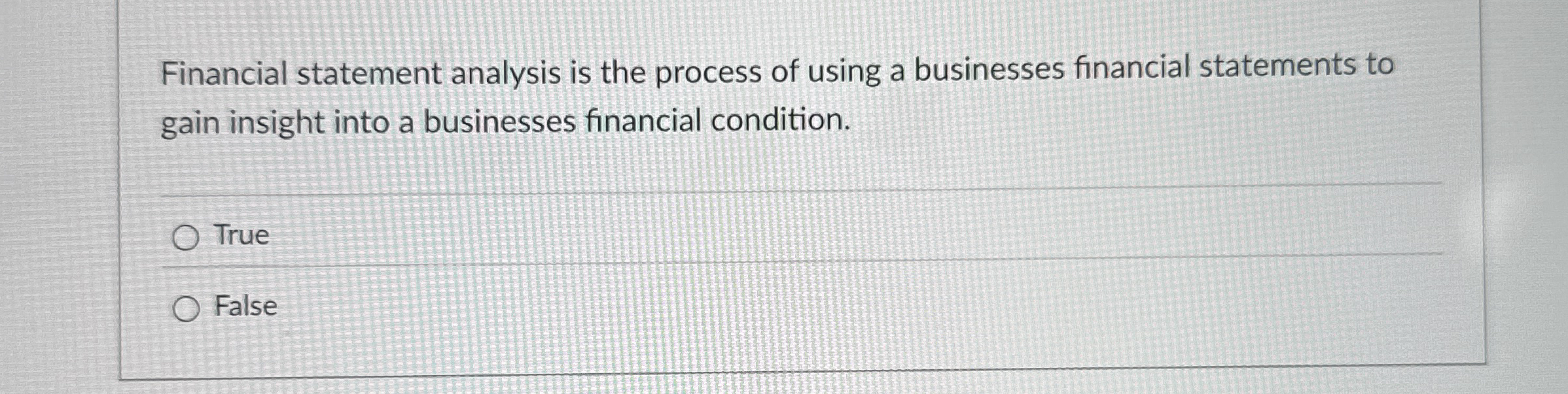 Financial statement analysis is the process of