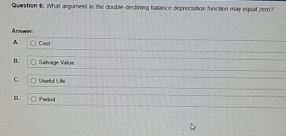 Question 6 : What argument in the double -