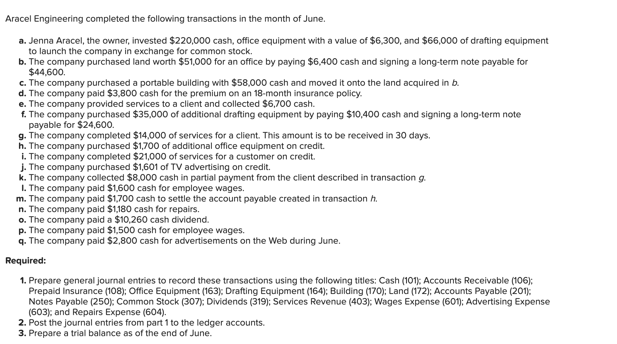 Required: 1 . Prepare general journal entries to