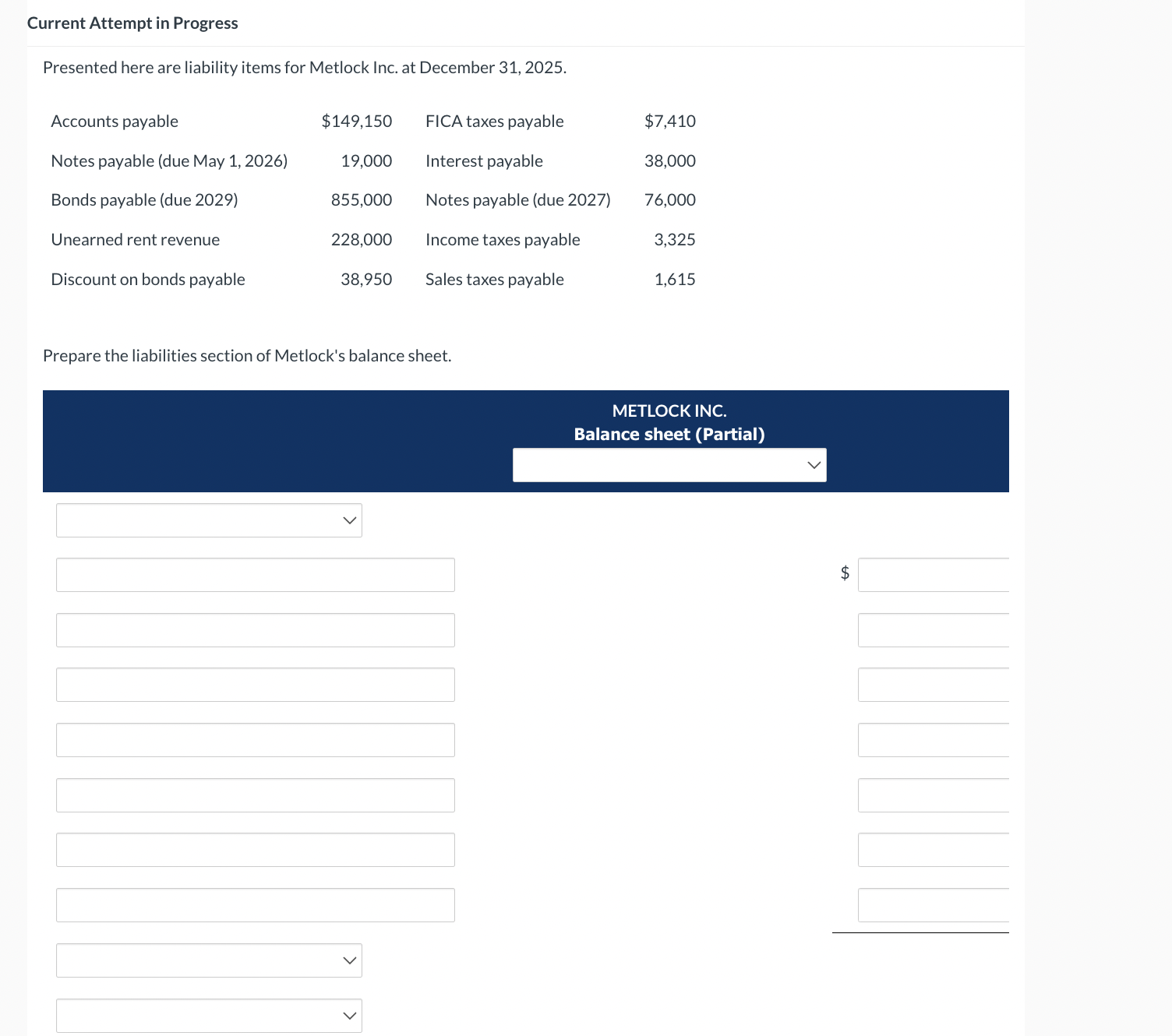 Current Attempt in Progress Presented here are