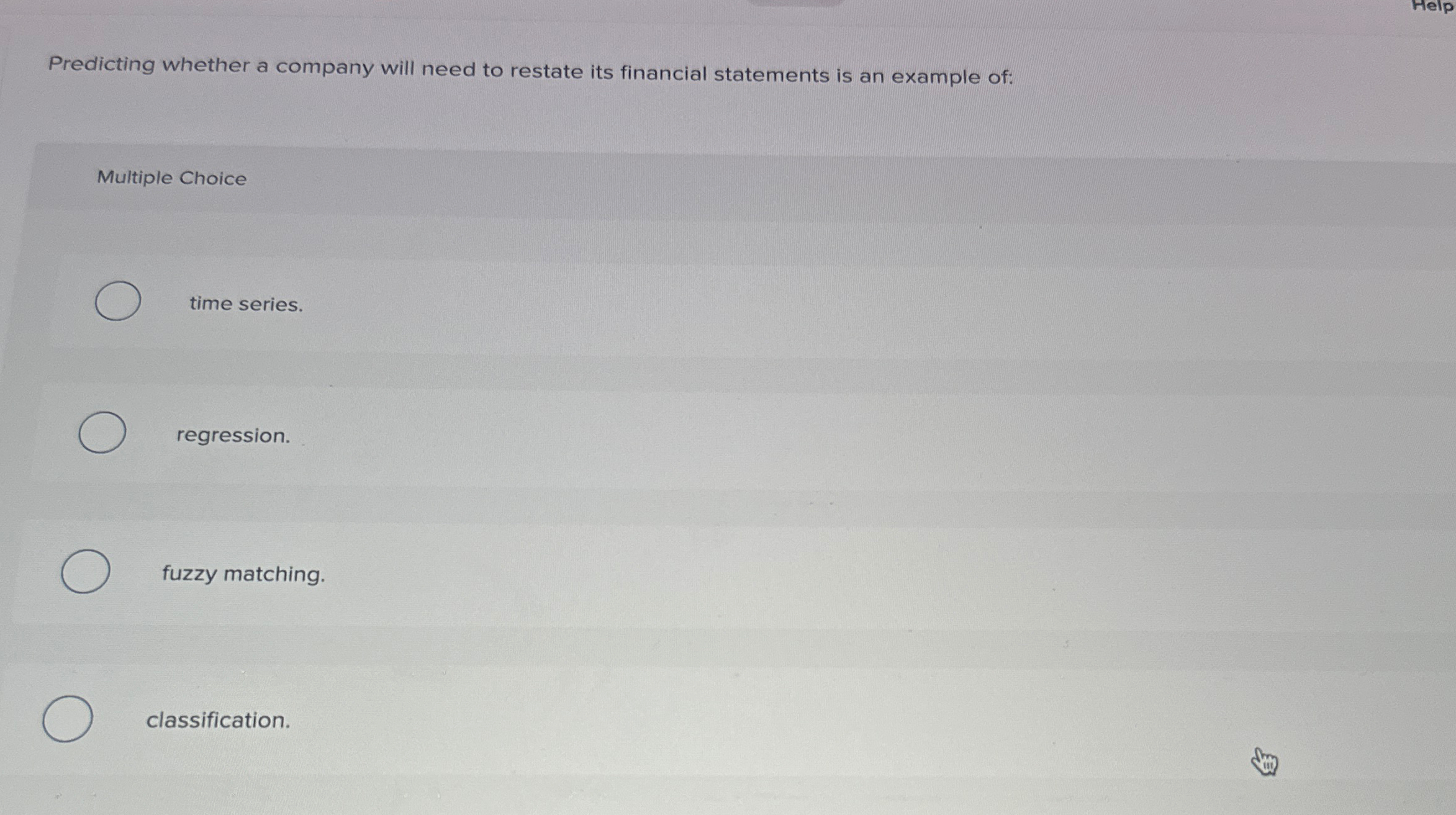Predicting whether a company will need to restate