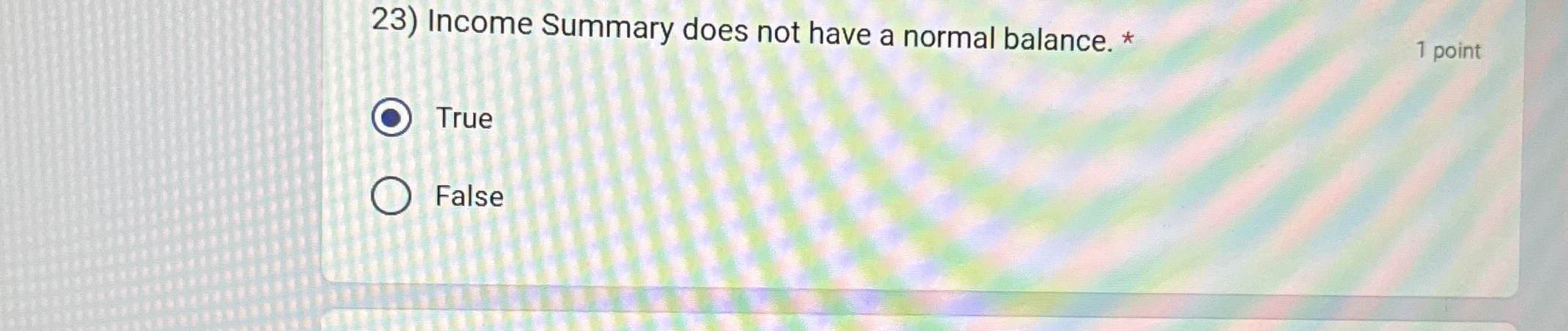Income Summary does not have a normal balance. *