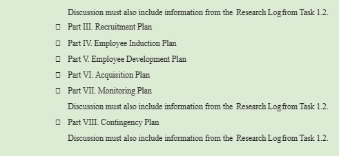 Discussion must also include information from the