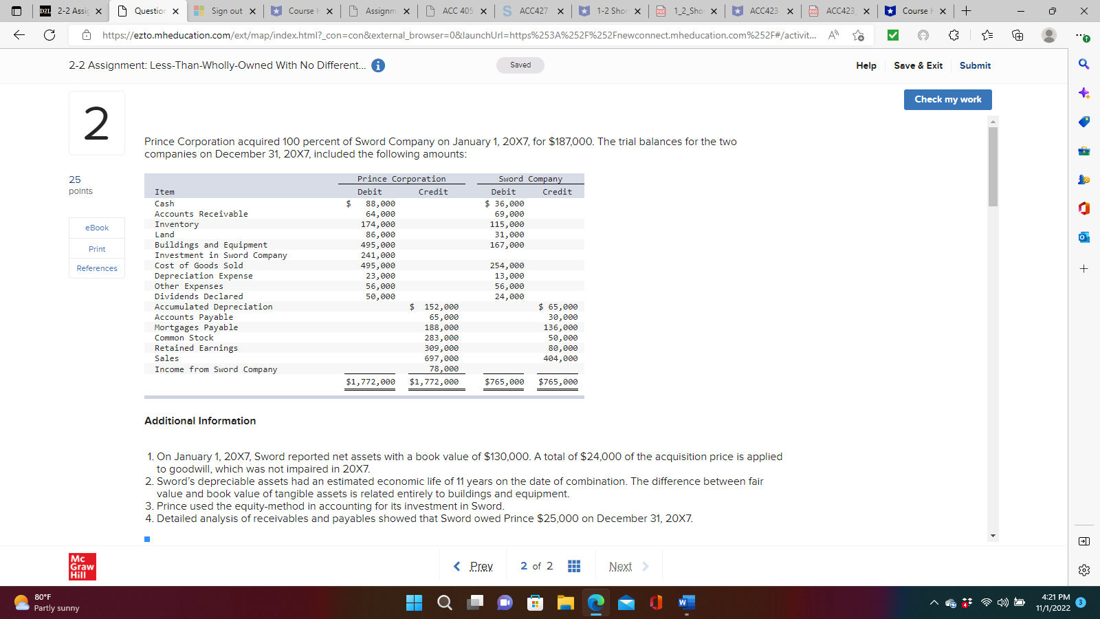 DEL 2-2 Assic X Question X Sign out x * Course x
