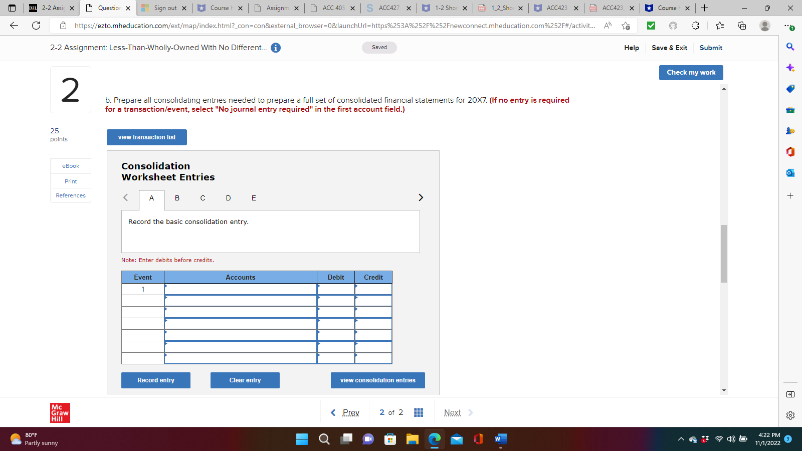 DEL 2-2 Assic X Question X Sign out x * Course x
