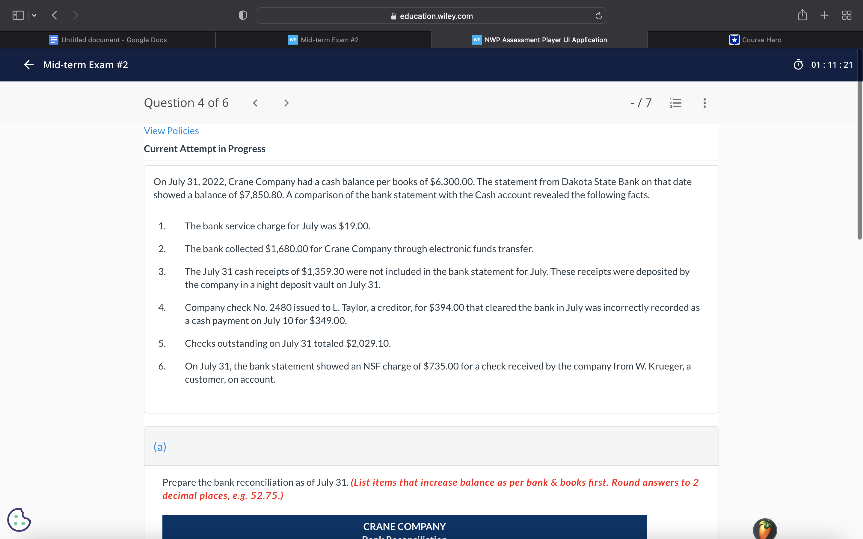 education.wiley.com C I NWP Assessment Player Ul