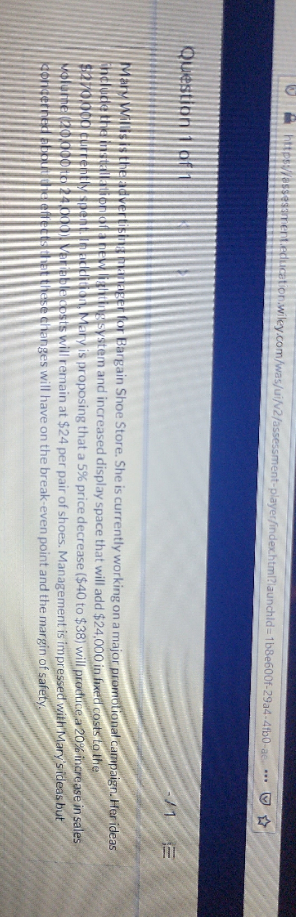 compute the current break-even point in units and