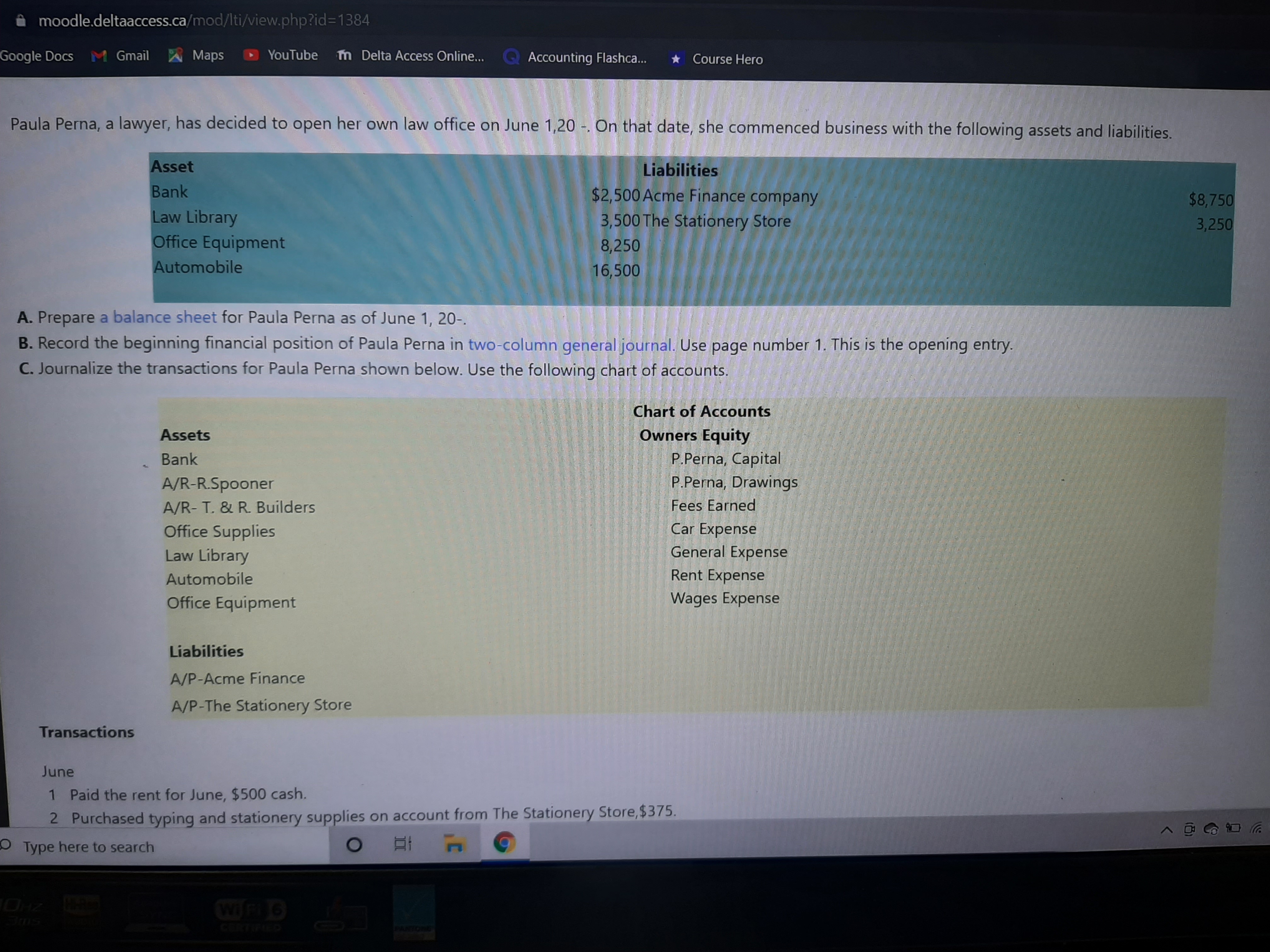 Hello, this is a balance sheet and a general