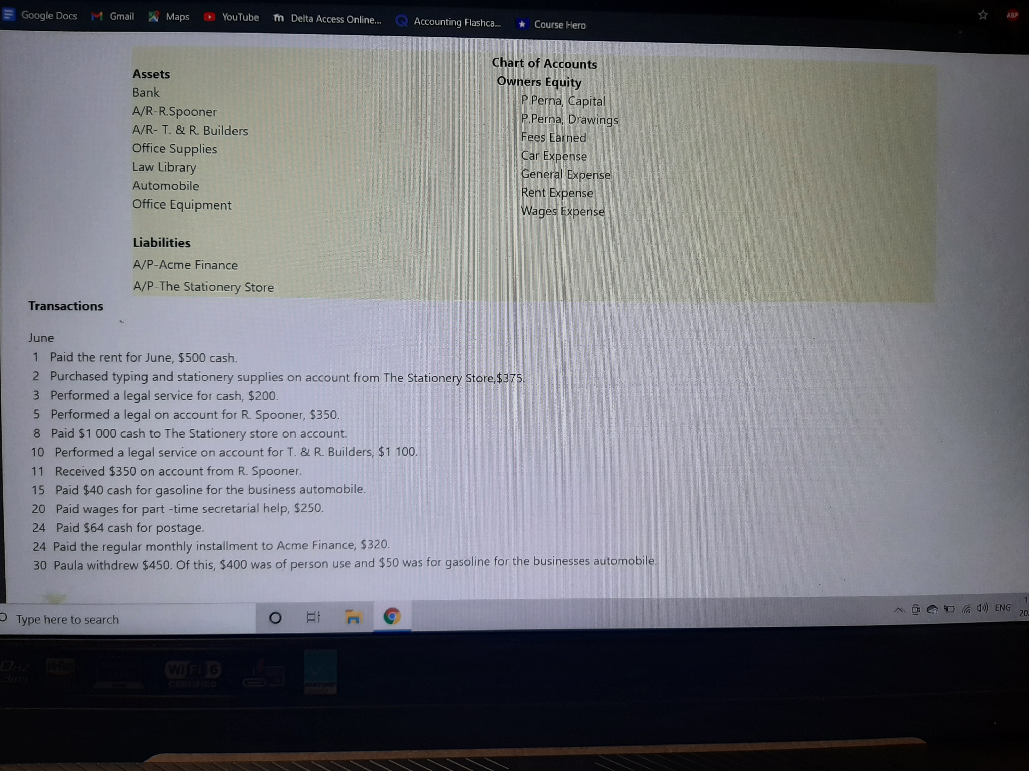 Hello, this is a balance sheet and a general