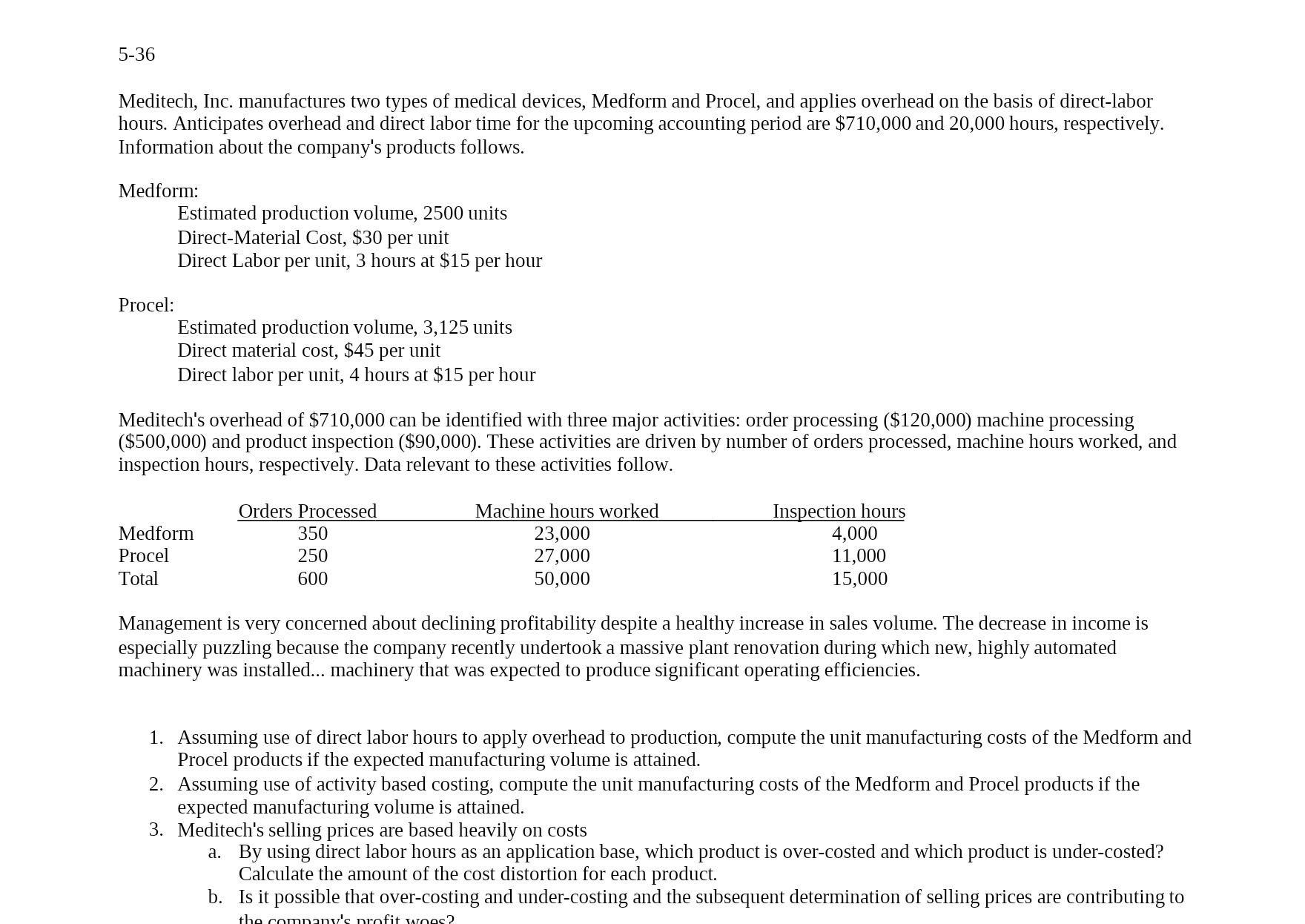 5-36 Meditech, Inc. manufactures two types of