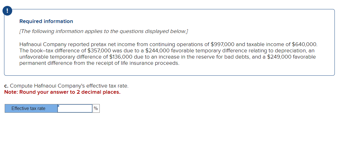 Required information {T he foiiowing information