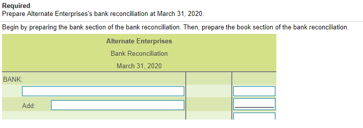 Required Prepare Alternate Enterprises's