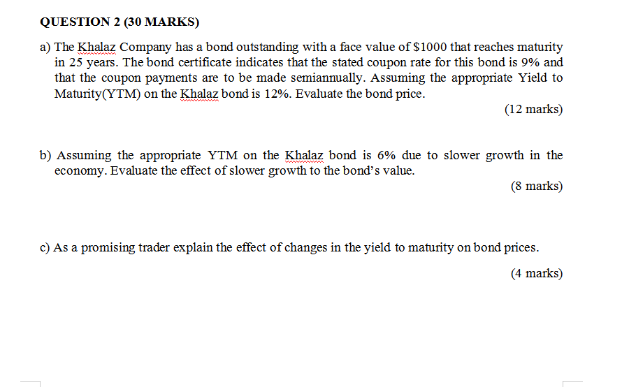 QUESTION 1(30 l'vIARKS) a) ABC corporation