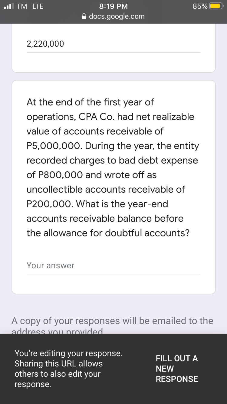 answer only .II TM LTE 8319 PM E docs.goog|e.com