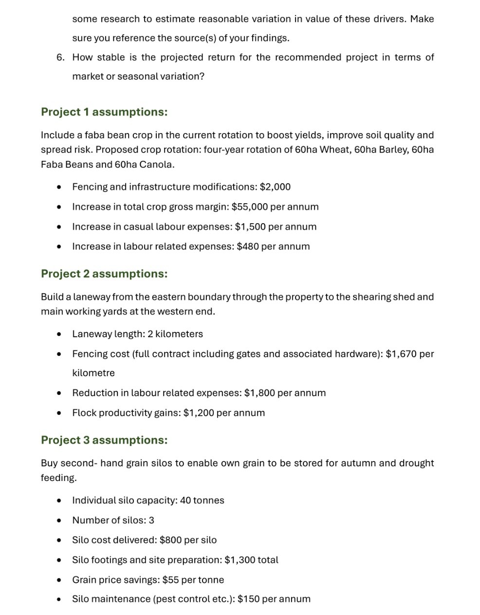 subject: accounting Template of Tables for each